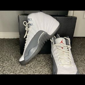Jordan 12 retro white dark grey